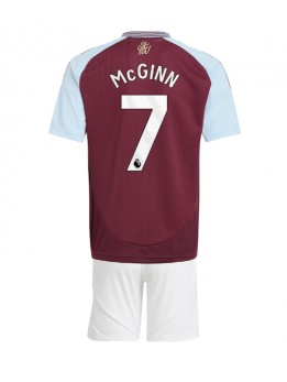 Aston Villa John McGinn #7 Heimtrikotsatz für Kinder 2024-25 Kurzarm (+ Kurze Hosen)